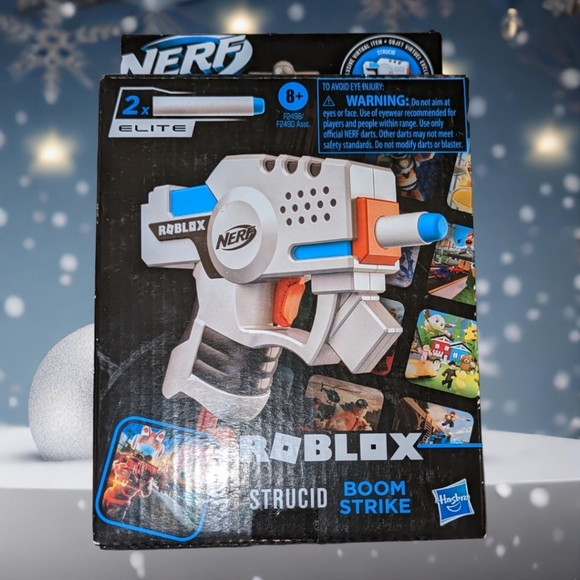 🎄🎅Nerf Roblox Strucid: Boom Strike Dart Blaster, Priming Handle, 2 Nerf Elite - Picture 5 of 6